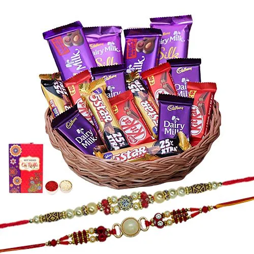 4 Set Rakhi, Sweets & Dry Nuts in Box Gift Hamper | Gifts to Nepal |  Giftmandu
