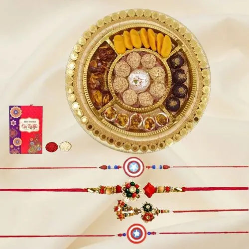 Family Rakhi with Sweet Goodies