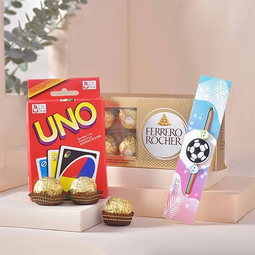 Exciting Rakhi Combo with UNO  N  Ferrero Rocher