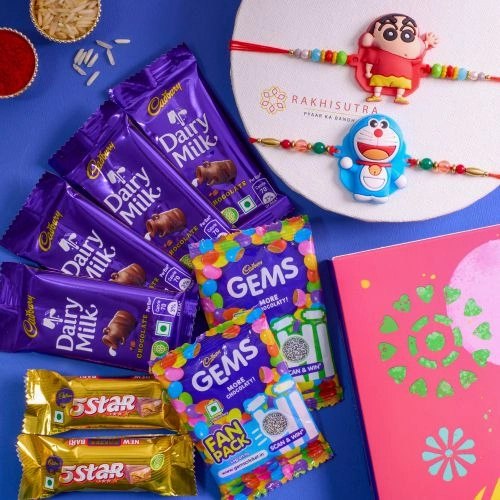 Stylish Kids Rakhi N Cadbury Celebrations Delight