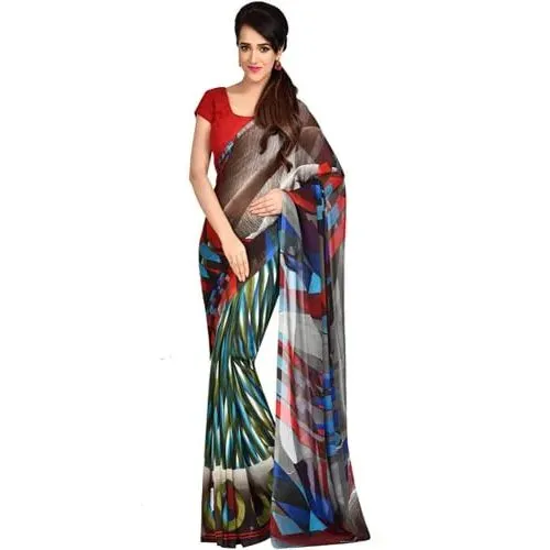 Resplendent Looking Dani Georgette Saree