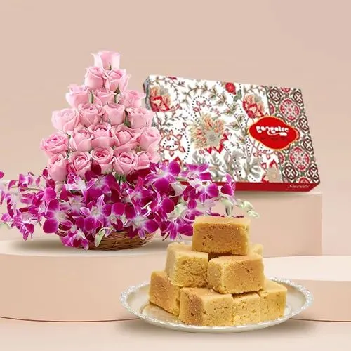 Floral Elegance N Mysore Pak Combo