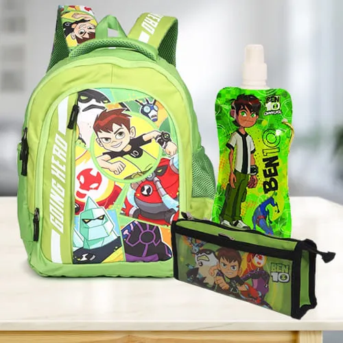 Amusing Ben 10 School Utility Gift Hamper for Kids