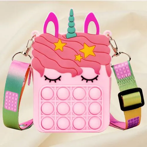 Fuzzy Wuzzy Pop It Crossbody Unicorn Bag