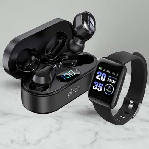 Outstanding Smart Watch N pTron Wireless Headphones to Chennai | Free Shipping