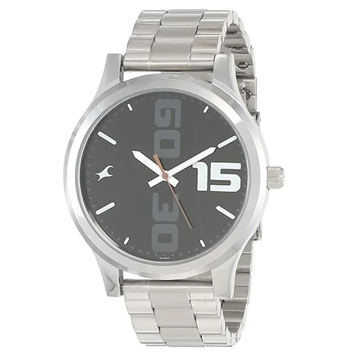 Charismatic  Bold Analog Black Dial Mens Watch