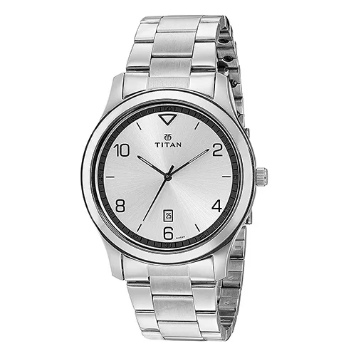 Enthralling Titan Neo Analog Silver Dial Mens Watch