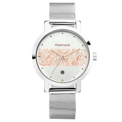 Wonderful Fastrack Animal Print Round Ladies Watch