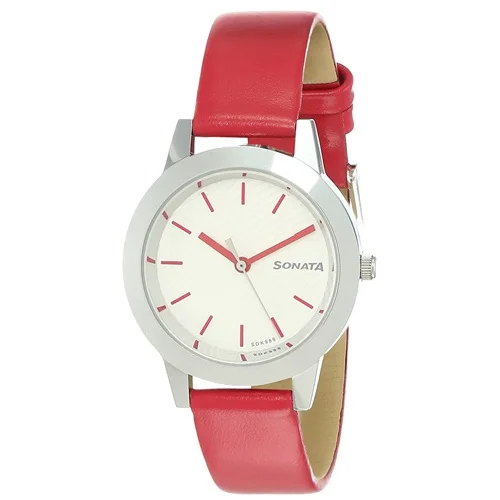 Trendy Sonata Splash Analog White Dial Womens Watch