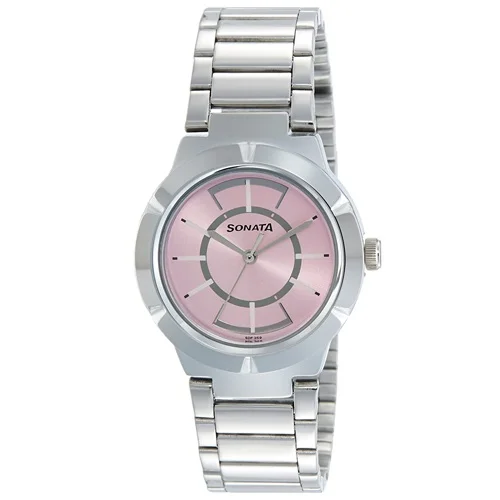 Enthralling Sonata Formal Analog Pink Dial Womens Watch