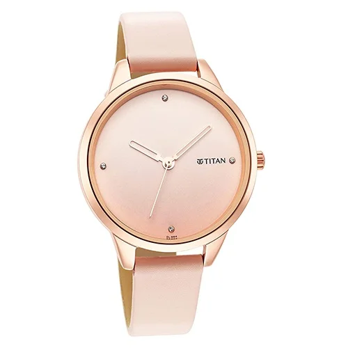 Glam Titan Pastel Dreams Pink Strap Womens Watch