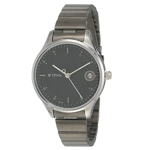 Exclusive  Workwear Silver Dial Grey Strap Womens Watch